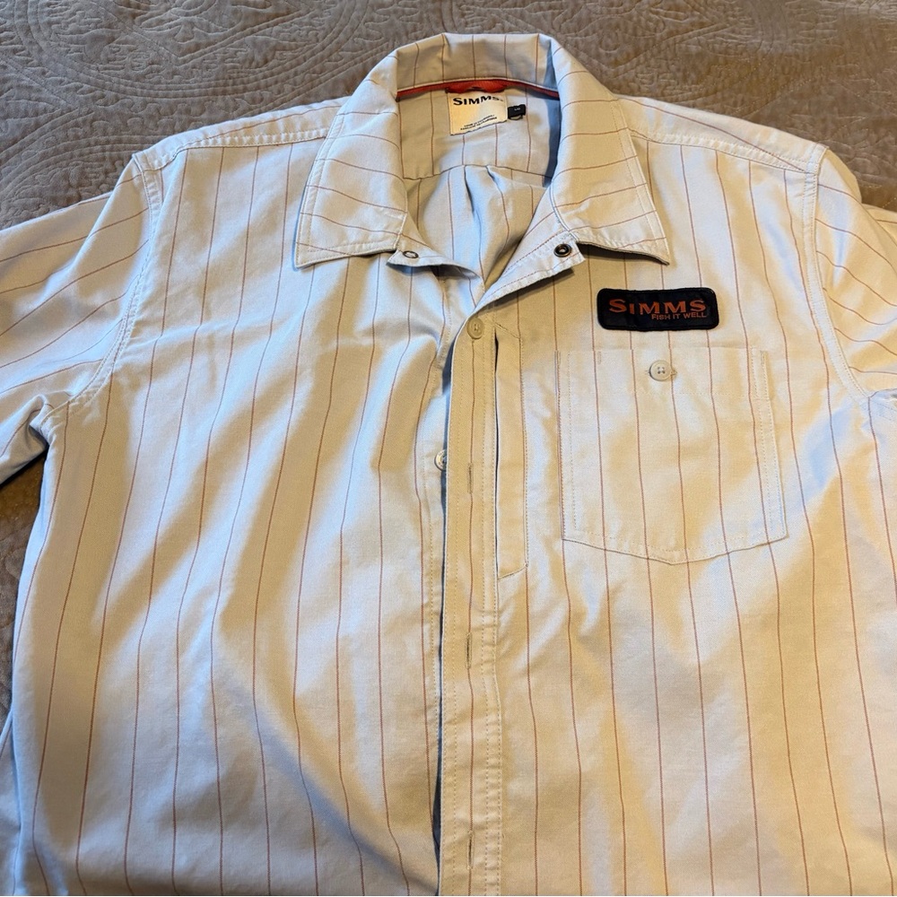 Simms Retro-inspired Light Tan Striped Men's Shirt